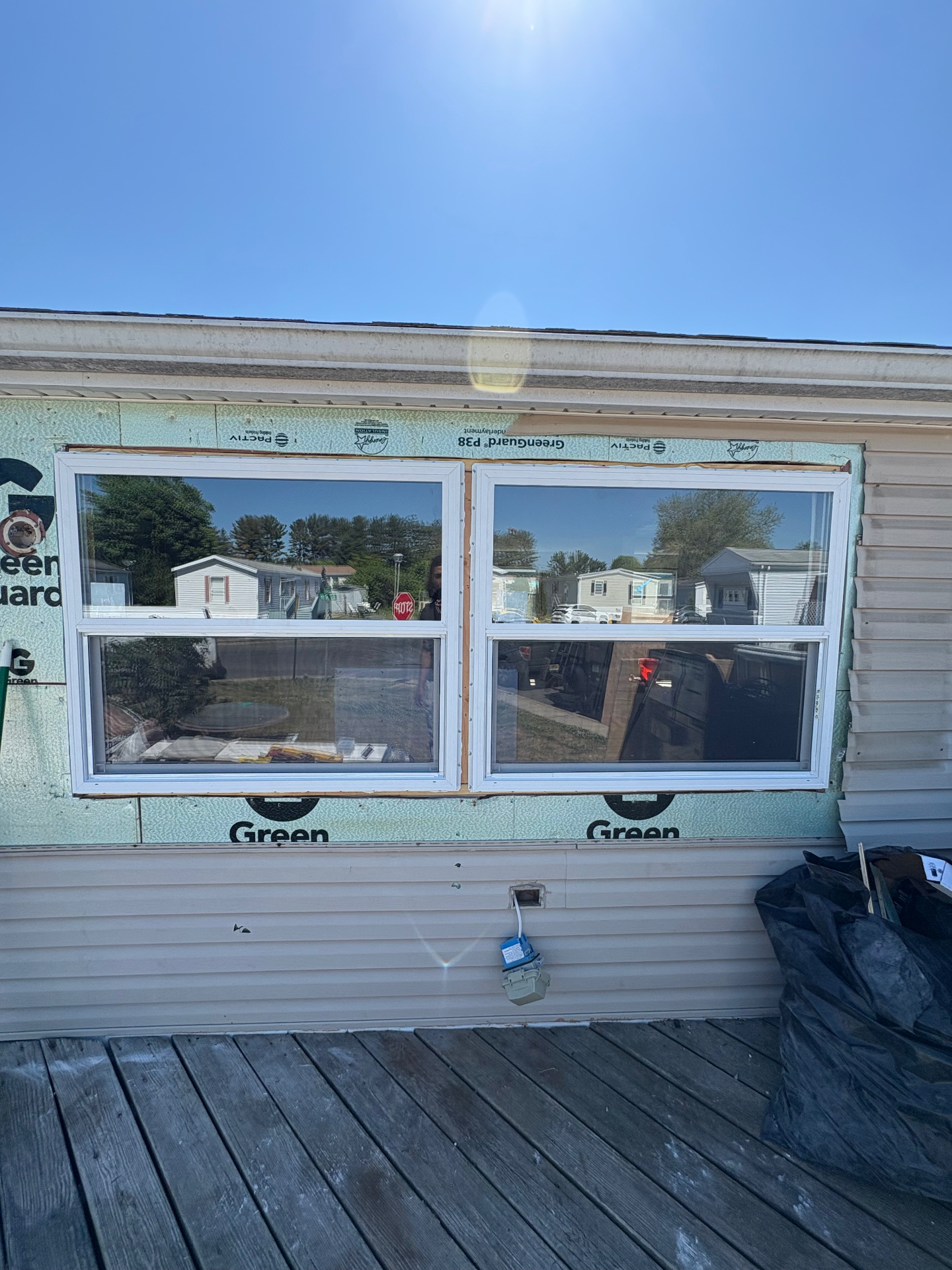 New replacement window install in a Jersey shore home